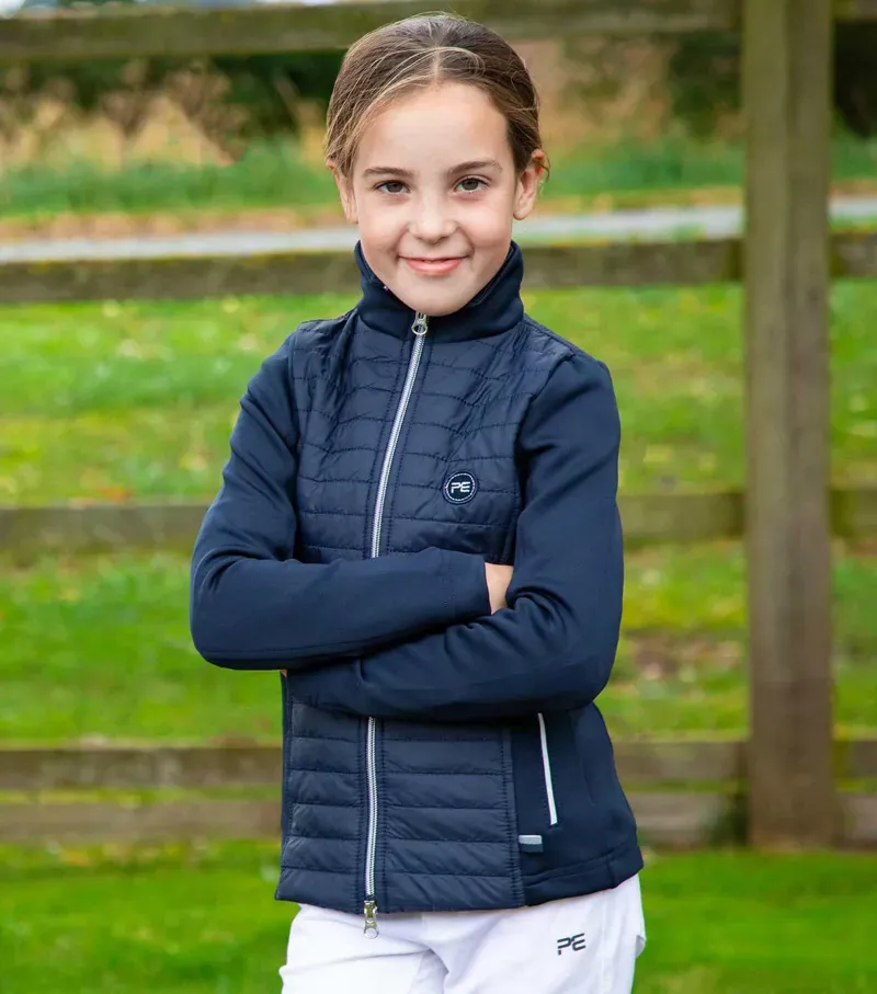 Mini Elena Girl's Hybrid Riding Jacket / Navy-1