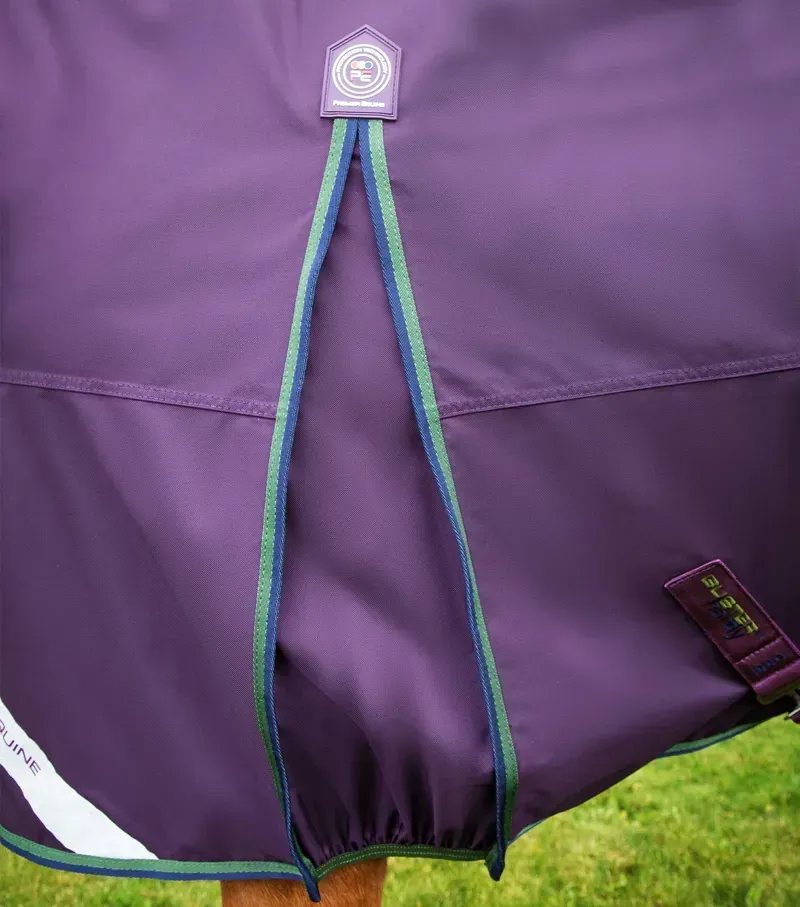 Premier Equine Buster Hardy 100g Half Neck Turnout Rug in Purple-3