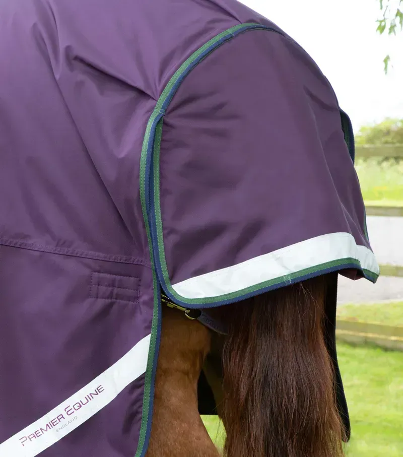 Premier Equine Buster Hardy 100g Half Neck Turnout Rug in Purple-4