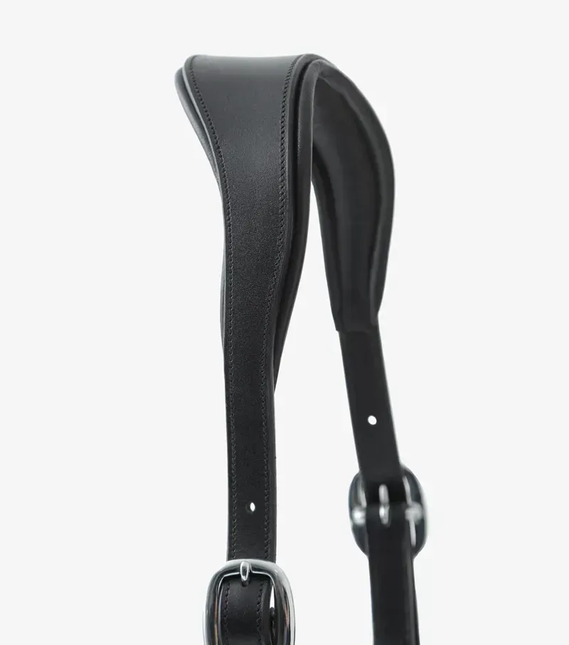 Hennaroso Rolled Anatomic Leather Head Collar / Black-3