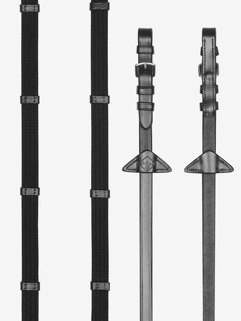 LeMieux Webbed Continental Reins - Black