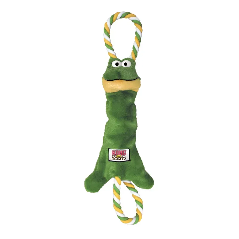 Kong Small/Medium Tugger Knots Frog in Green