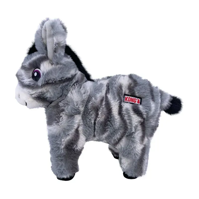 KONG Medium Low Stuff Stripes Donkey in Grey