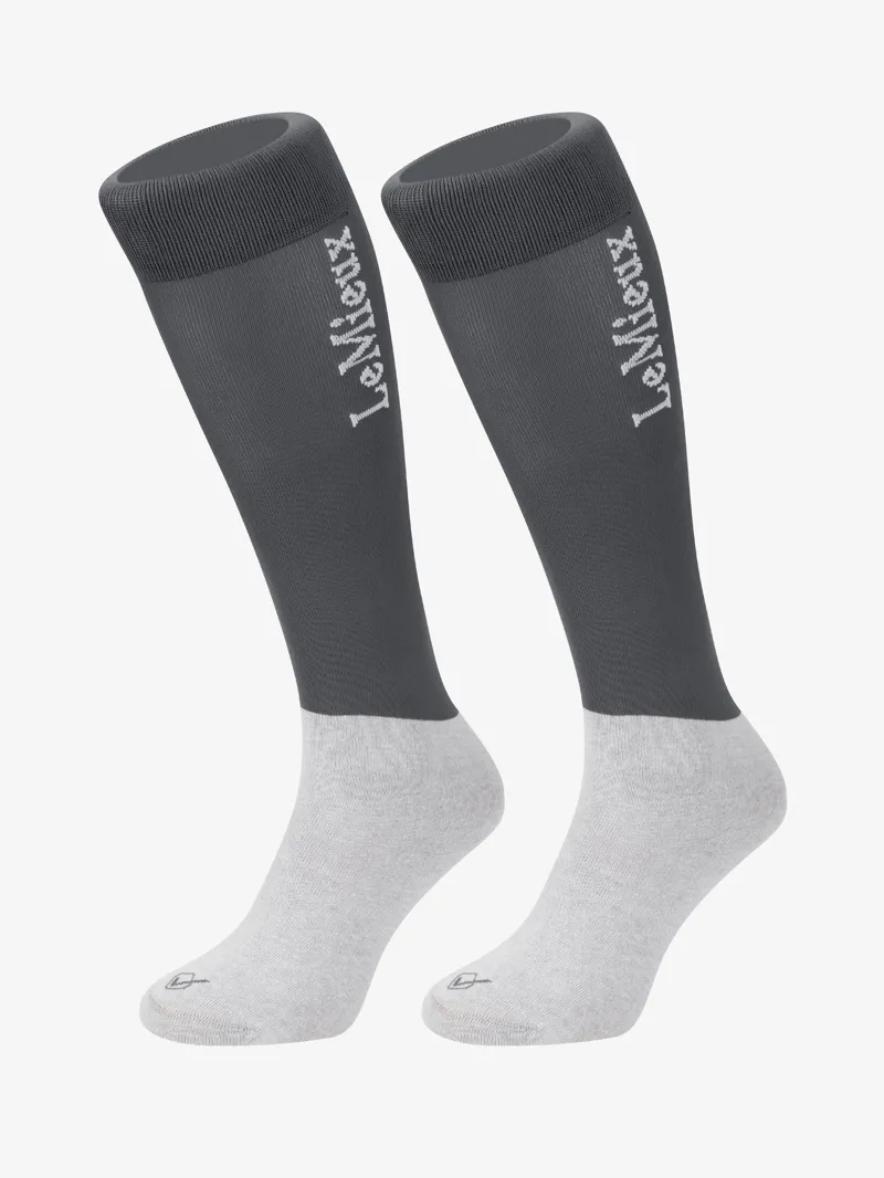 LeMieux Competition Socks 2 Pack - Grey