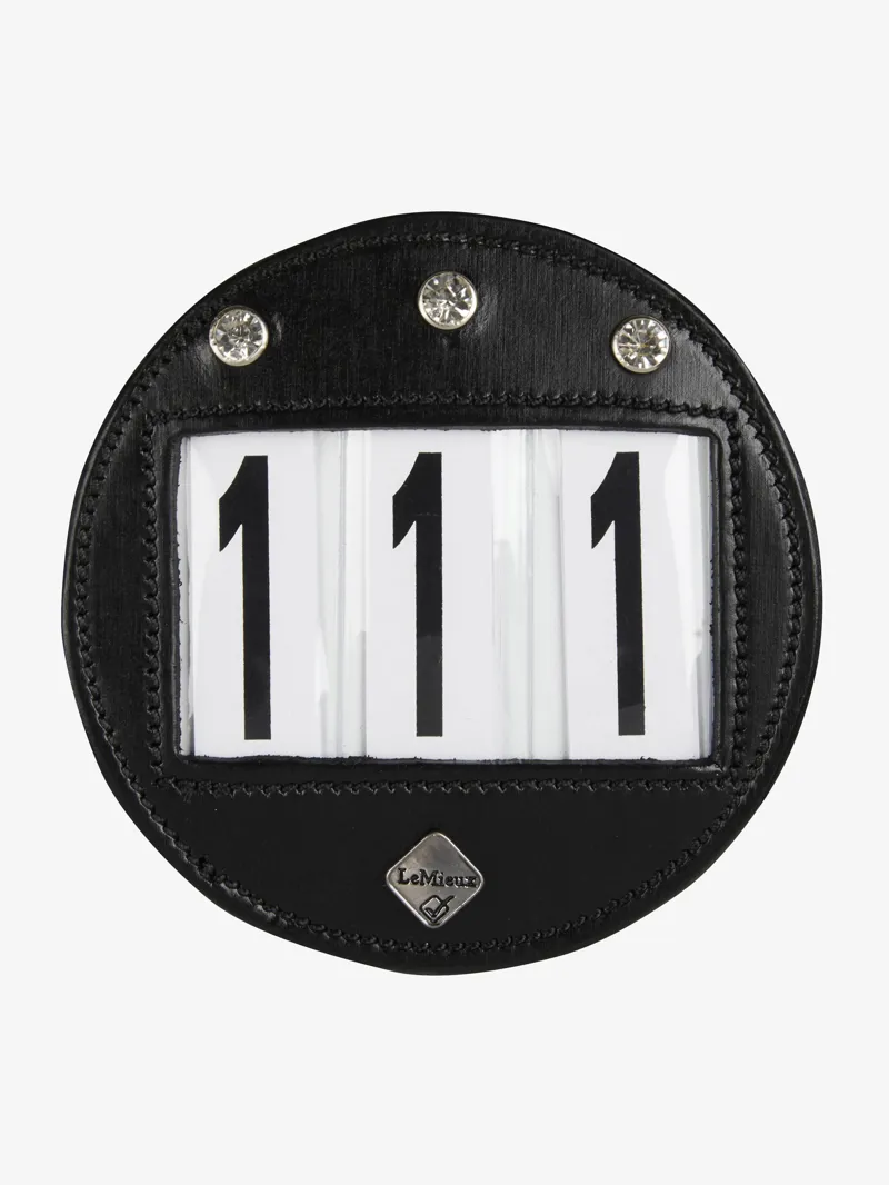 LeMieux Bridle Number Holder Diamante - Black
