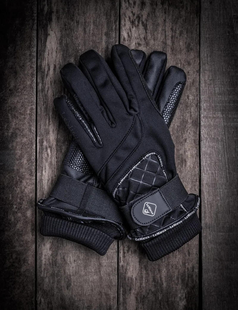 LeMieux Waterproof Lite Gloves - Black-1