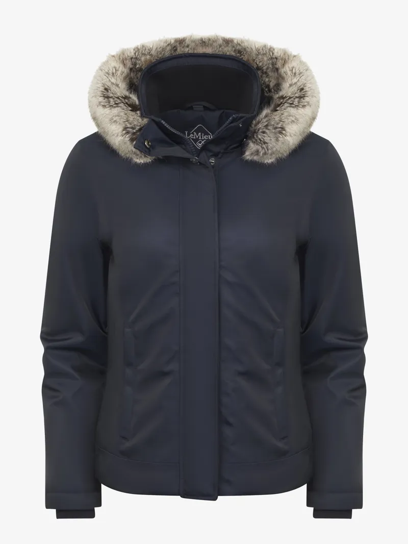 LeMieux Waterproof Short Coat - Navy-1