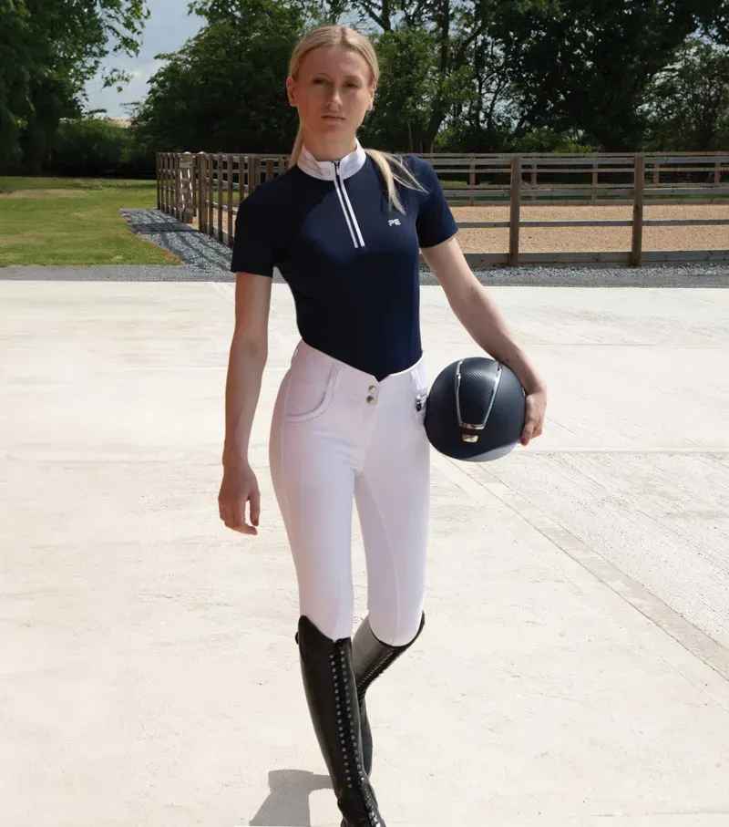 Maria Diamante Show Shirt Navy-1