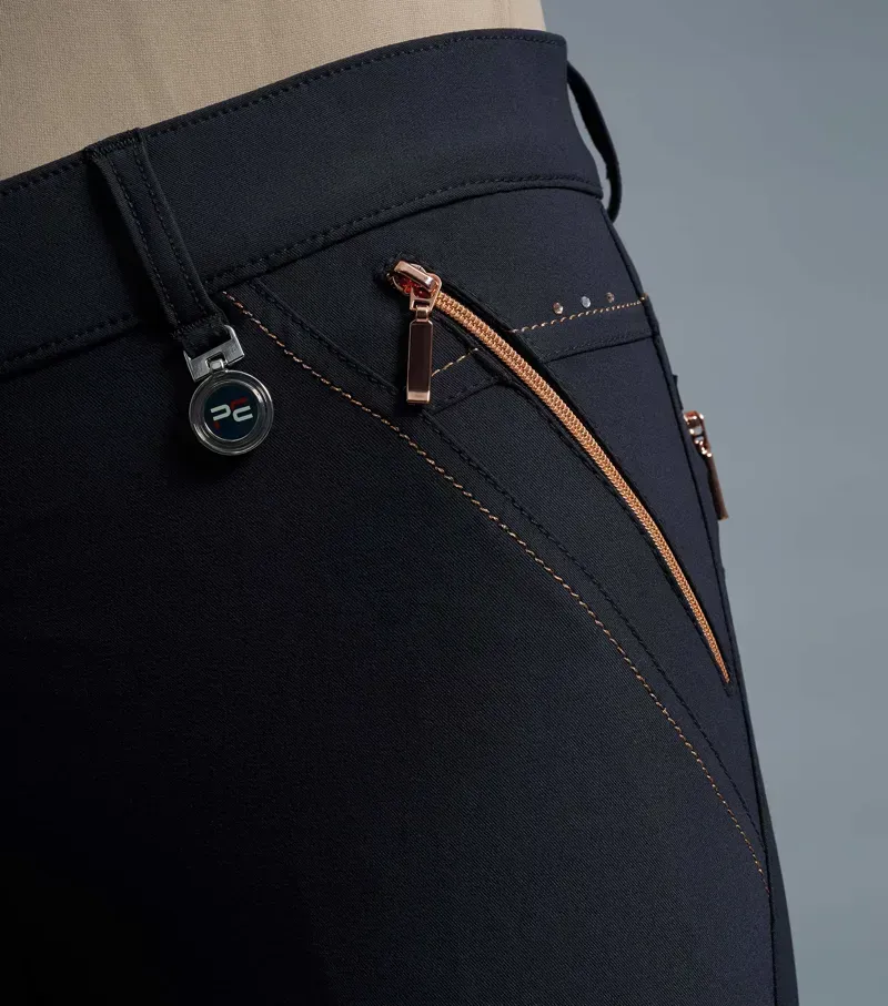 Premier Equine Ladies Milliania Full Seat Gel Riding Breeches in Black-3