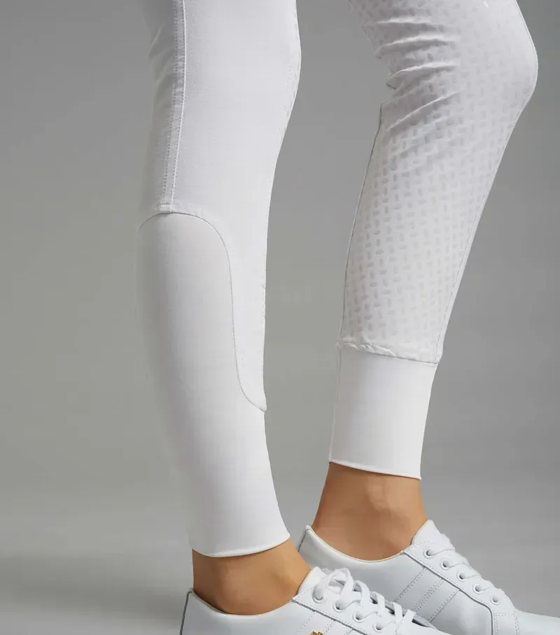 Premier Equine Ladies Milliania Full Seat Gel Competition Breeches in White-4