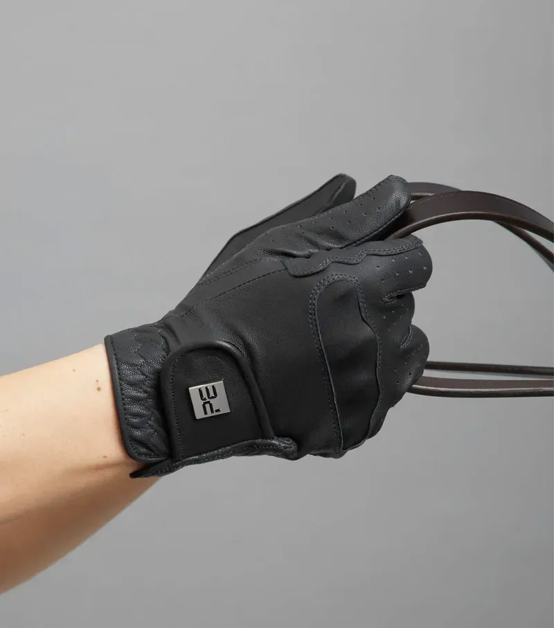 Mizar Ladies Leather Riding Gloves - Black-1