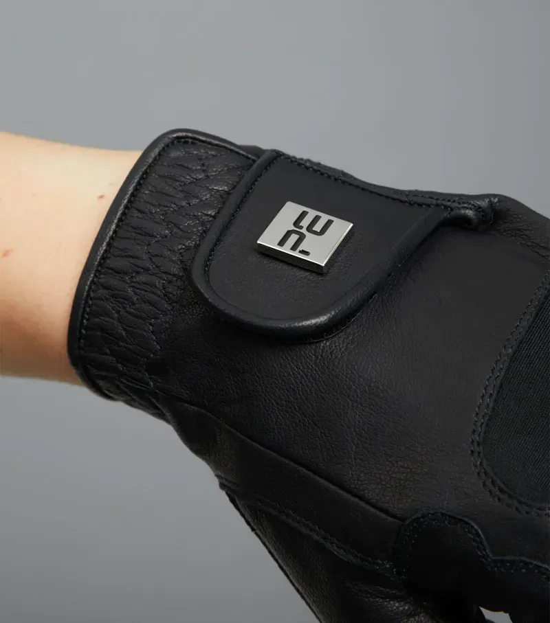 Mizar Ladies Leather Riding Gloves - Black-2