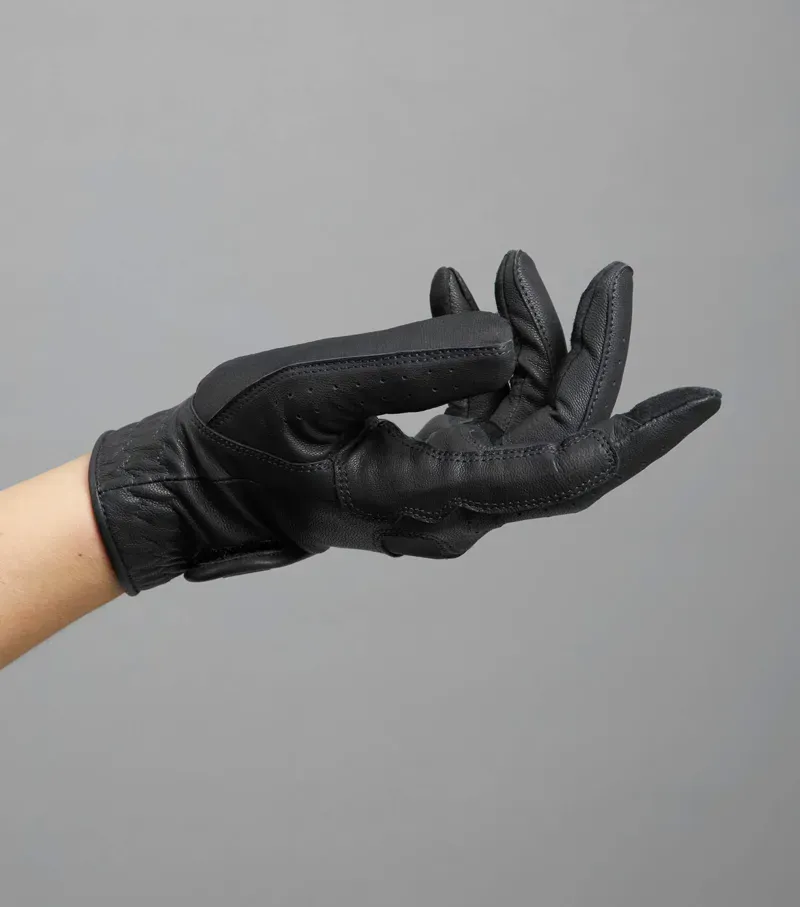 Mizar Ladies Leather Riding Gloves - Black-3