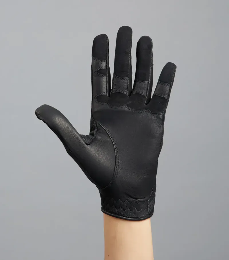 Mizar Ladies Leather Riding Gloves - Black-5