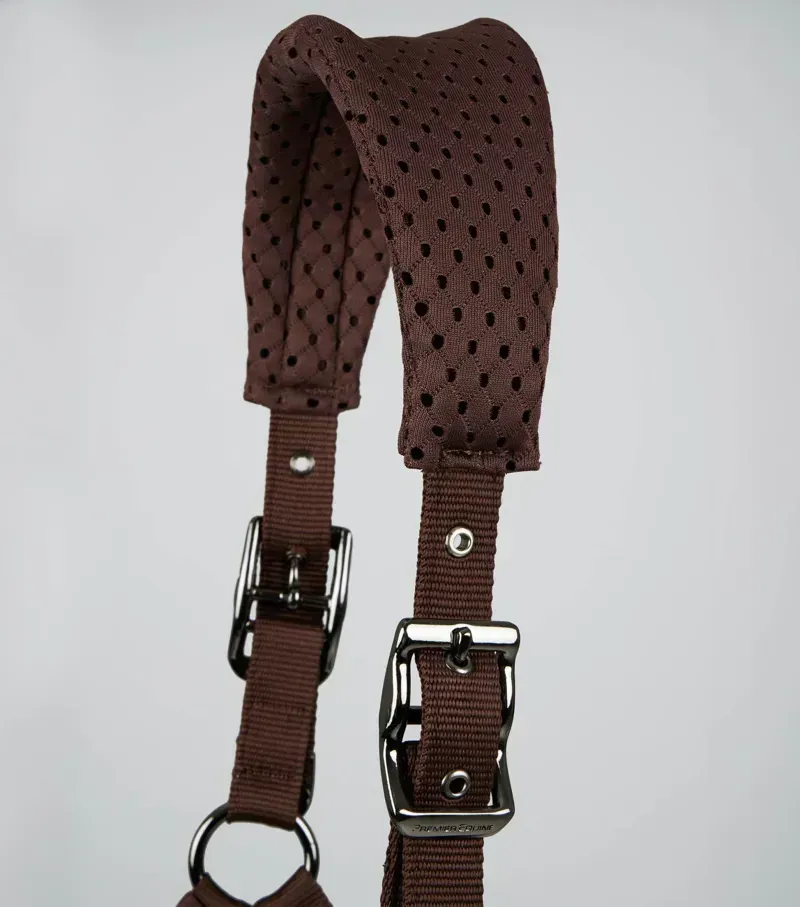 Necto 3D Mesh Head Collar With Lead Rope Brown-1