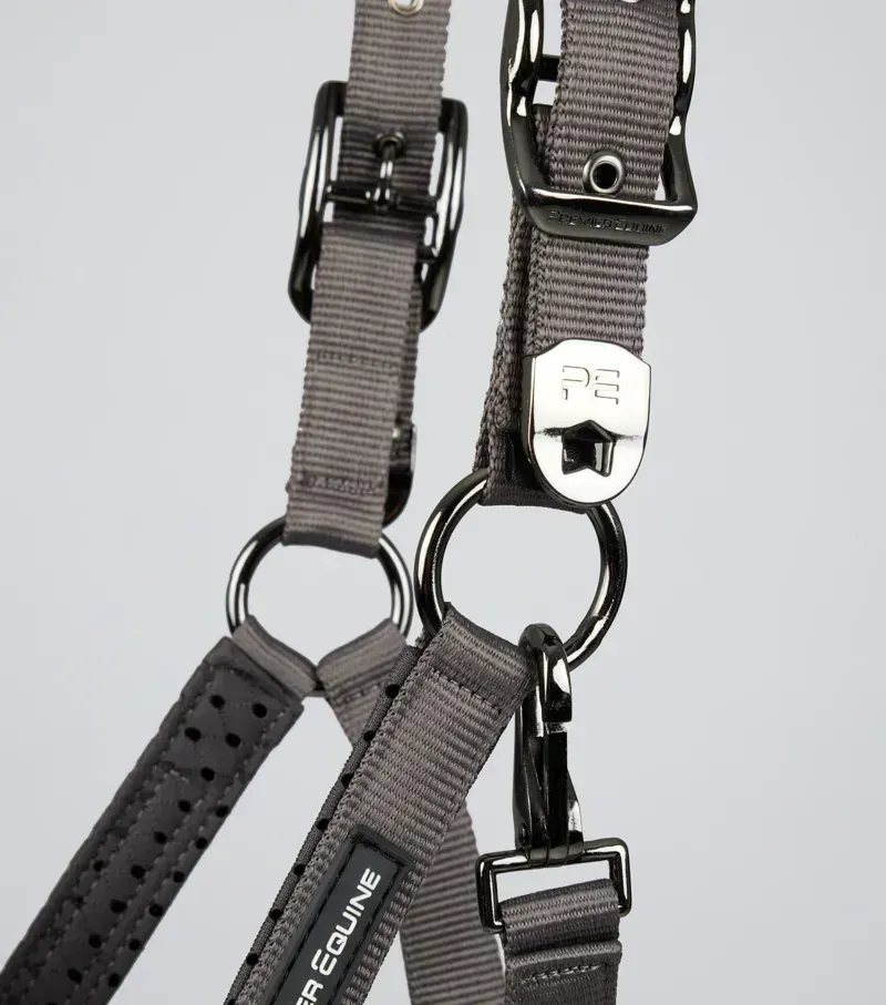 Necto 3D Mesh Head Collar With Lead Rope Grey-2