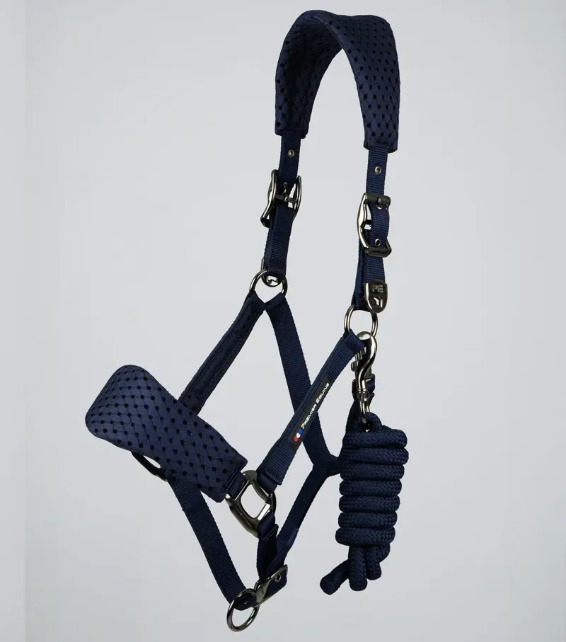 Necto 3D Mesh Head Collar With Lead Rope Navy