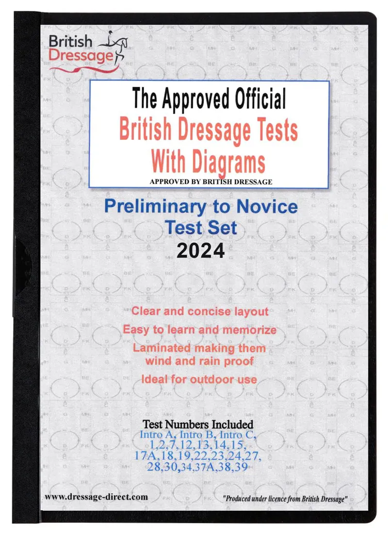 British Dressage Test Sheets Novice