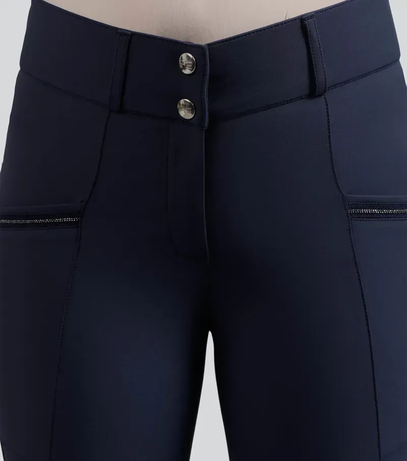 Premier Womens Equine OfenaGel Knee Riding Breeches in Navy-3