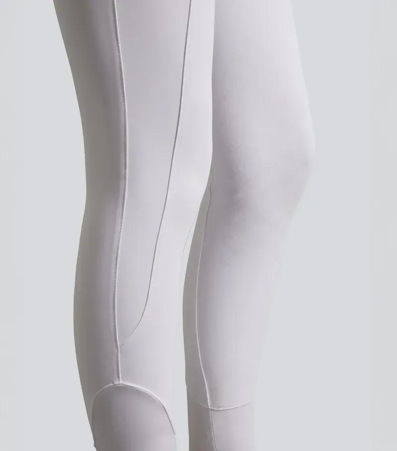 Premier Equine Womens Ofena Gel Knee Competition Riding Breeches in White-3