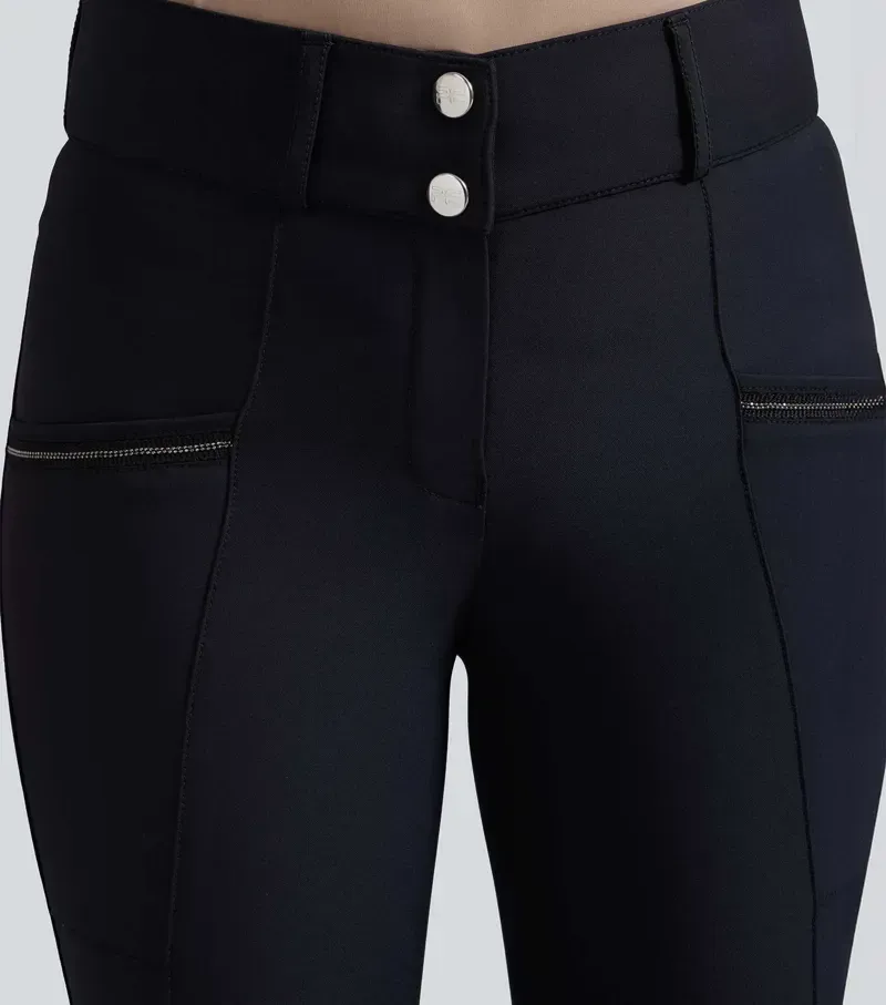 Premier Womens Equine OfenaGel Knee Riding Breeches in Black-3