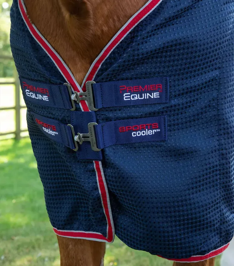 Premier Equine Sports Cooler Rug in Navy-3