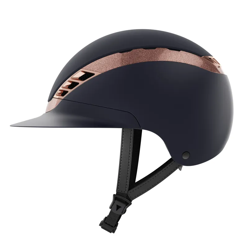 Pikeur Abus AirLuxe SUPREME Lady Vizor Helmet - Midnight Blue Rose Gold-2