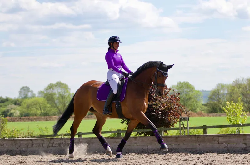 Woof Wear Performance Riding Shirt - Ultra Violet-2