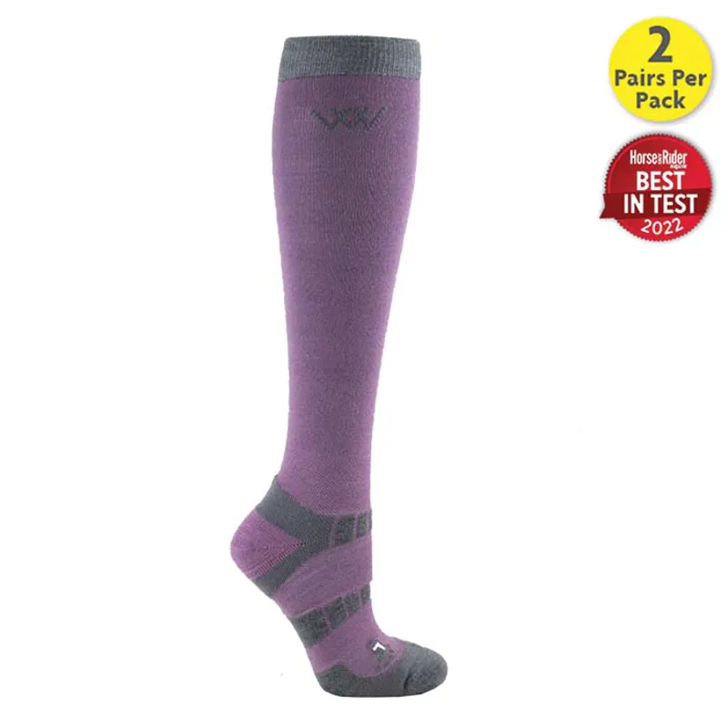 Woof Wear Long Bamboo Waffle Riding Socks - Lilac