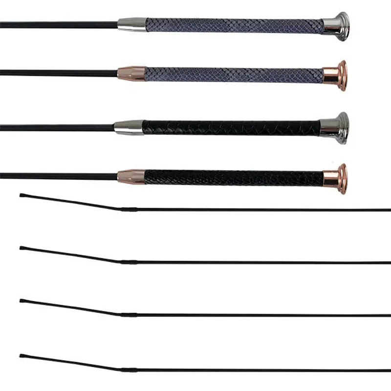 Woof Wear Reptile Dressage Whip - Black/Rose Gold-1