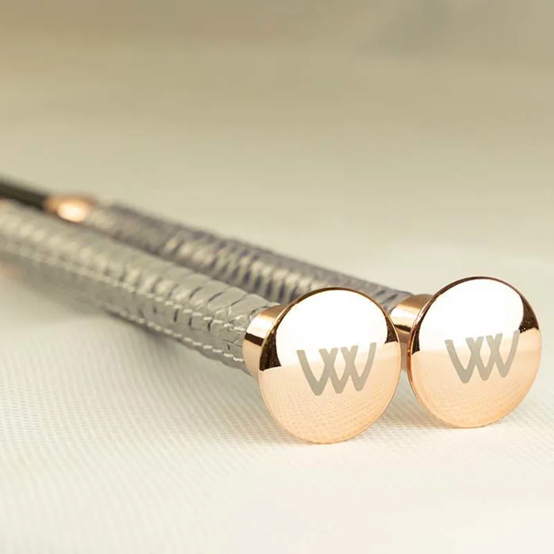 Woof Wear Reptile Dressage Whip - Grey/Rose Gold-2