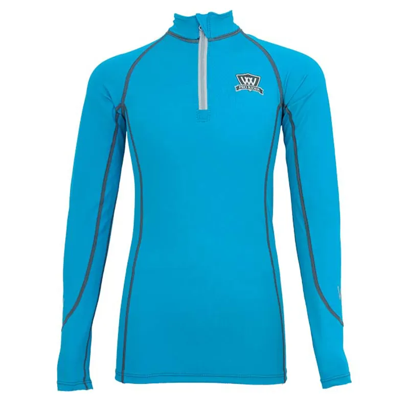 Woof Wear Young Rider Pro Performance Shirt - Turquoise 