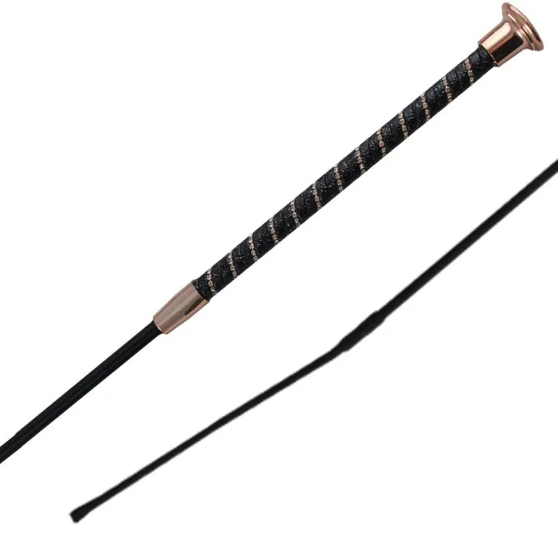 Woof Wear Twisted Dressage Whip - Black/Rose Gold