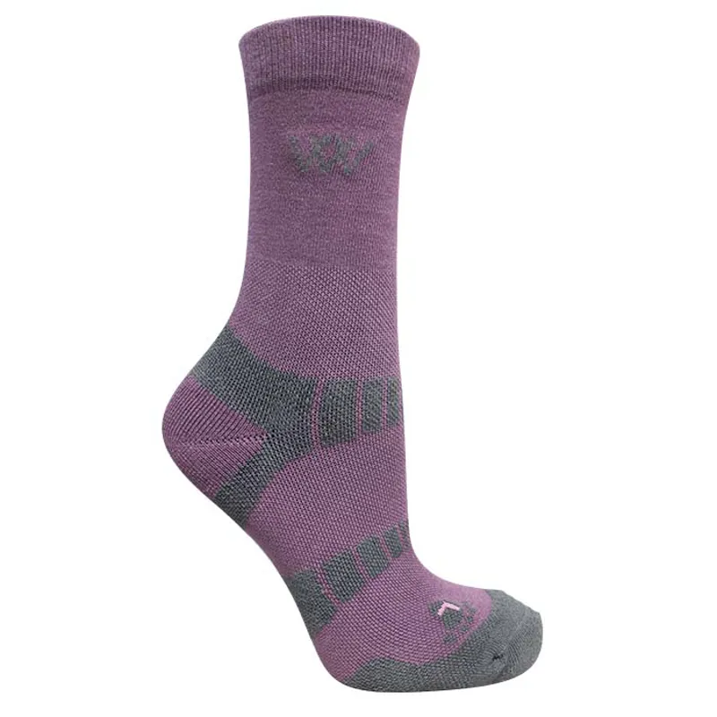 Woof Wear Short Bamboo Waffle Riding Socks - Heather