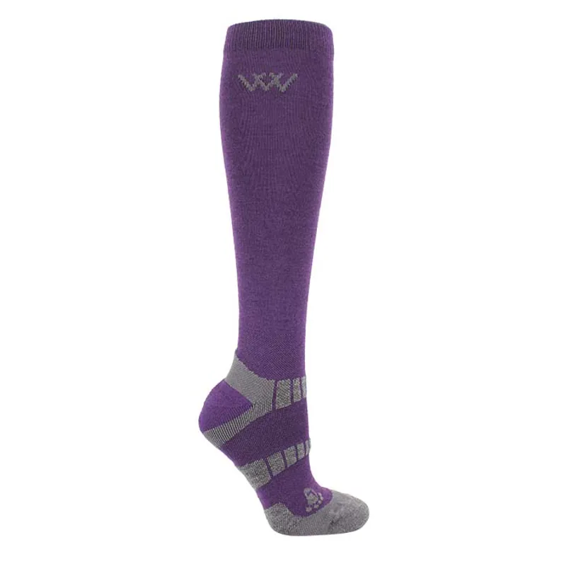 Woof Wear Winter Riding Sock - Damson