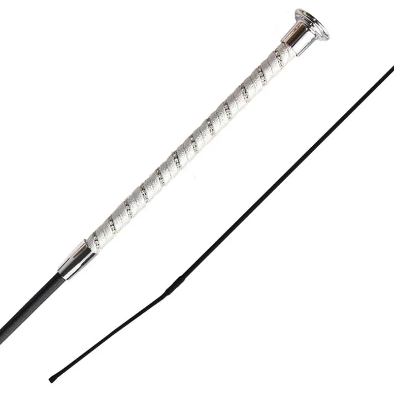 Woof Wear Twisted Dressage Whip - Silver