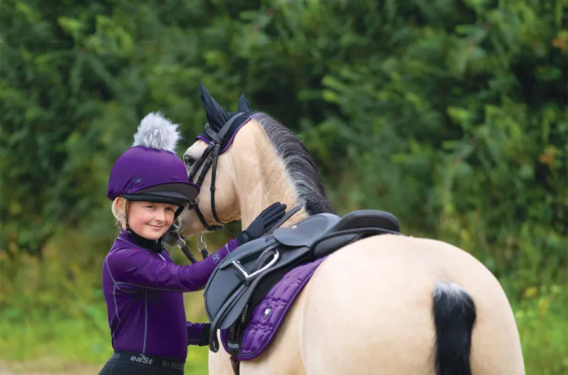 Woof Wear Young Rider Pro Performance Shirt - Damson-2