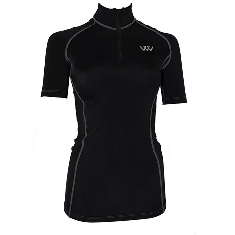 Woof Wear Short Sleeve Performance Riding Shirt - Black