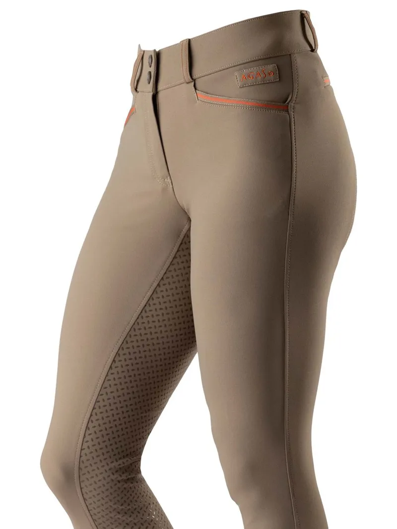 Agaso Full Grip Breeches - Taupe-3