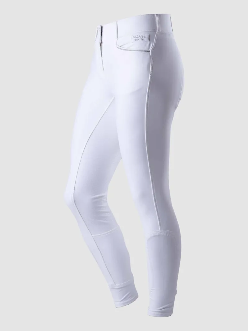 Agaso Full Grip Winter Breeches - White-3