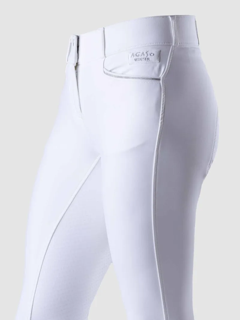 Agaso Full Grip Winter Breeches - White-6