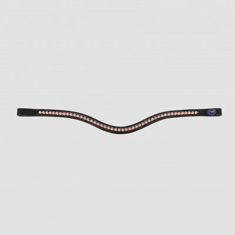 Passier Premium Crystal Waved Browband Rose Gold
