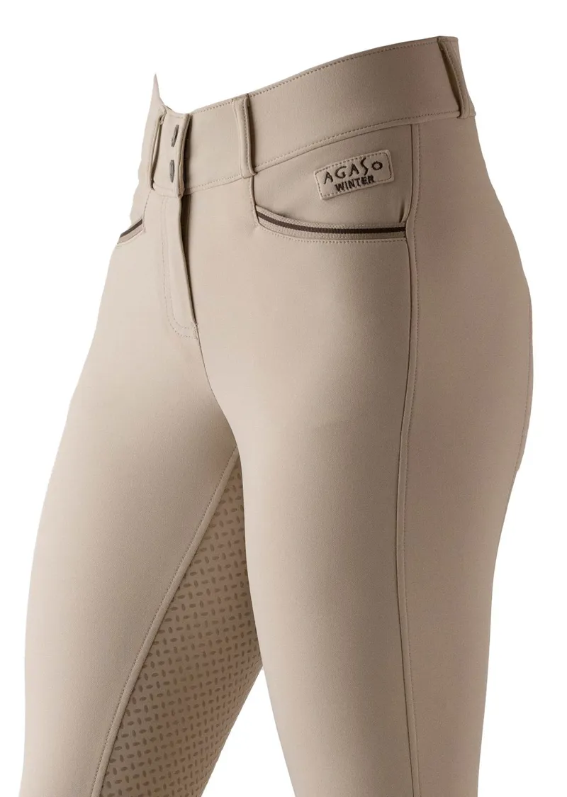 Agaso Full Grip Winter Breeches - Beige-1