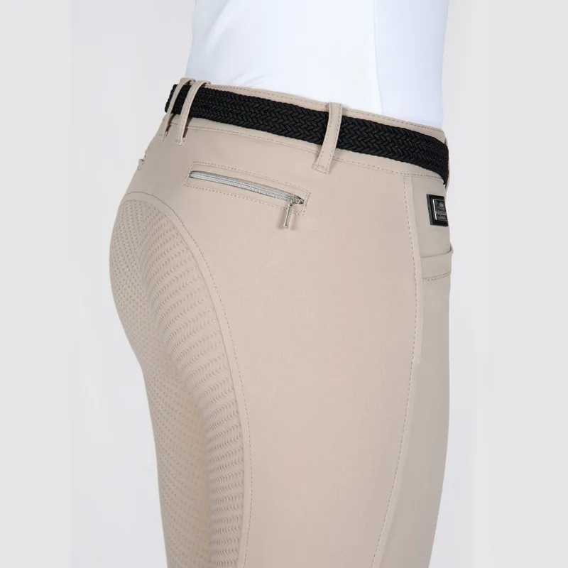 Equiline Ladies Cedar Grip Breeches Beige-2