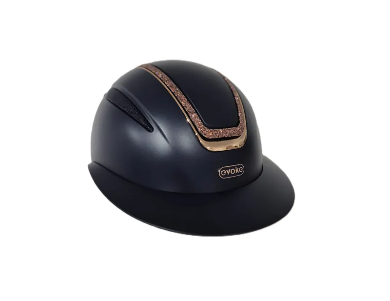 Evoke Callisto Wide Peak Navy/Rose Gold Crystal Frame-1