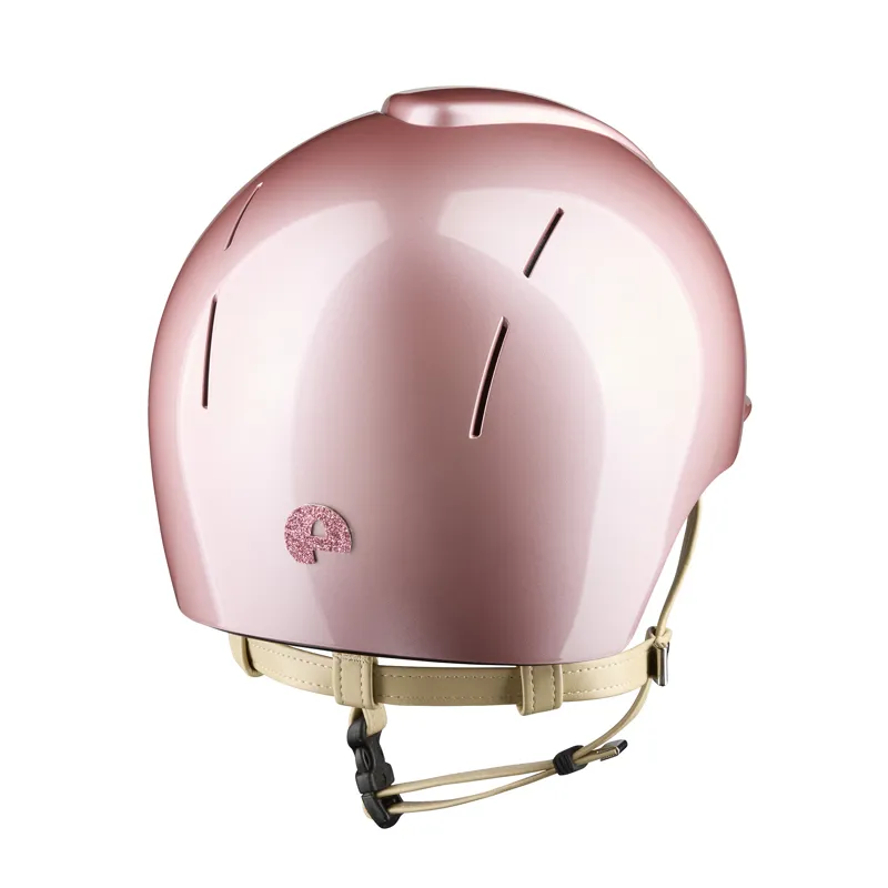 KEP Smart Nova Metal Polish Star Riding Hat - Pink with Cream Strap-1