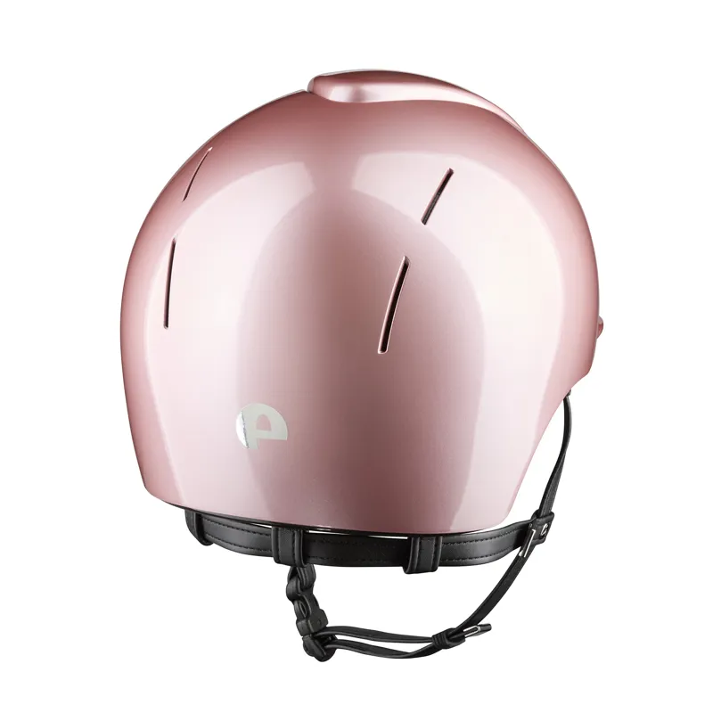 KEP Smart Nova Metal Polish Riding Hat - Pink with Black Strap-1
