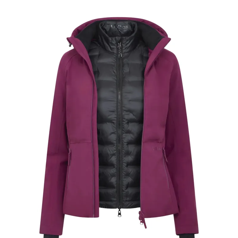 LeMieux Brooke Hybrid 3-in-1 Womens Waterproof Jacket - Blackberry-1