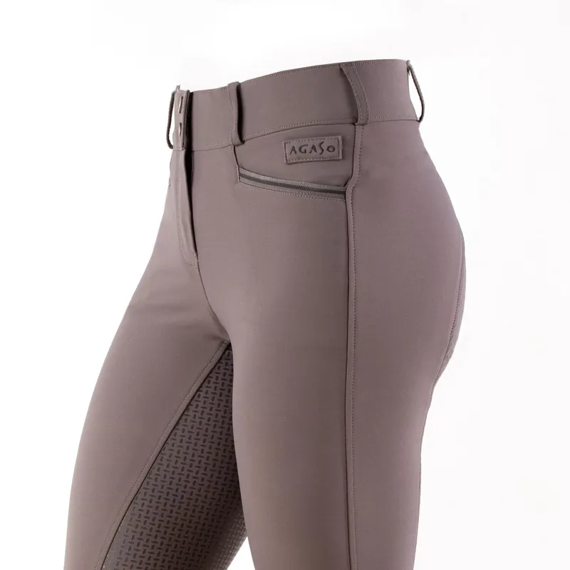 Agaso Full Grip Breeches - Grey-1