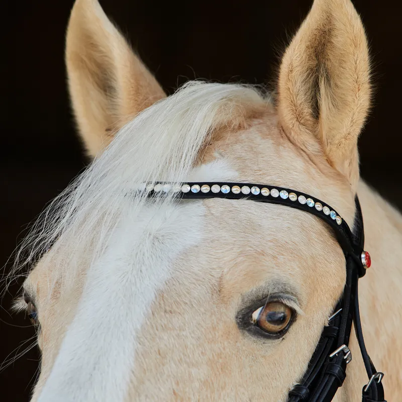 Kieffer Ilona Snaffle Bridle - Pearls and Crystals-4